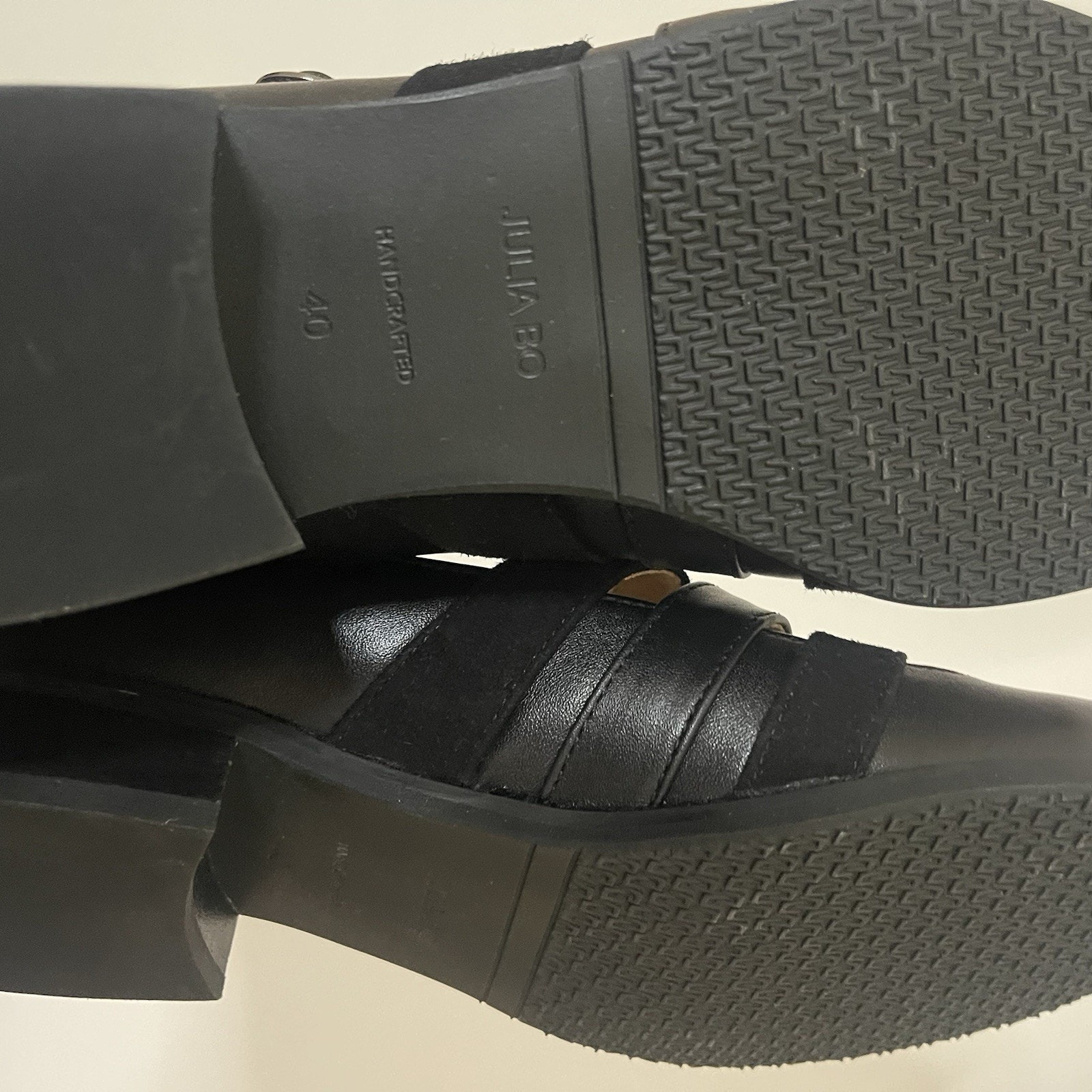 Nwob Julia Bo Handcrafted Black Leather Mary Jane Comfort Shoes Size Eu 40 — image 6 of 6